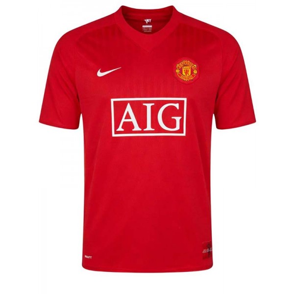 Manchester united home jersey mens retro shirt 2007-2008